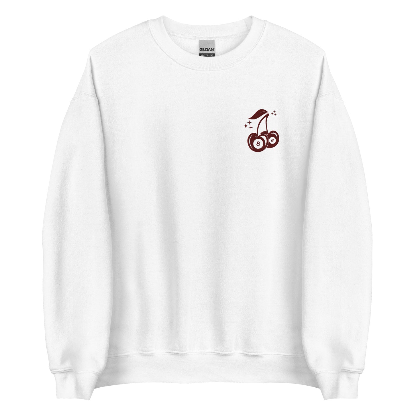 Embroidered Good Luck Cherries 8 BallUnisex Sweatshirt