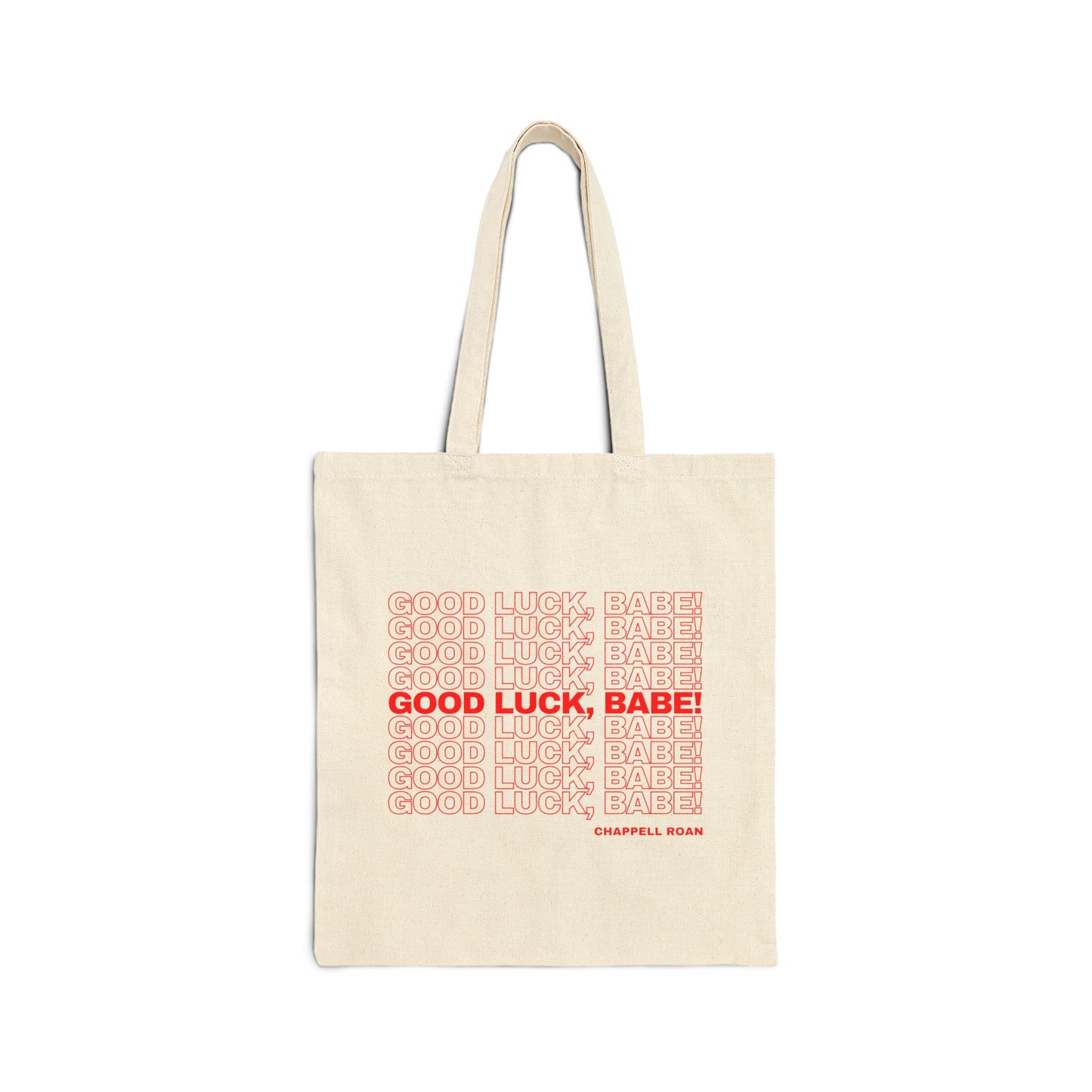 Good Luck, Babe! Chappell Roan Cotton Canvas Tote Bag