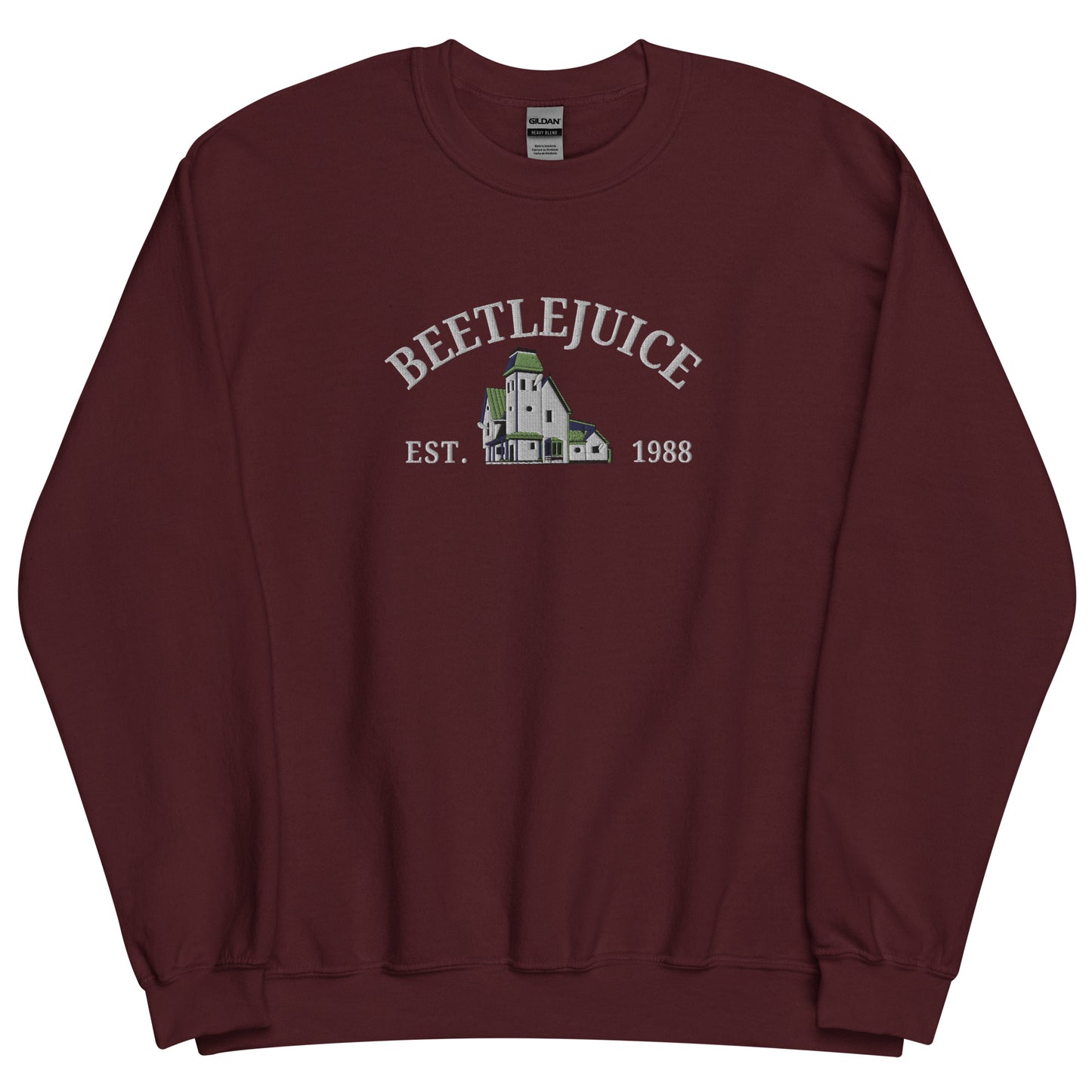 Embroidered Beetlejuice Haunted House Unisex Sweatshirt