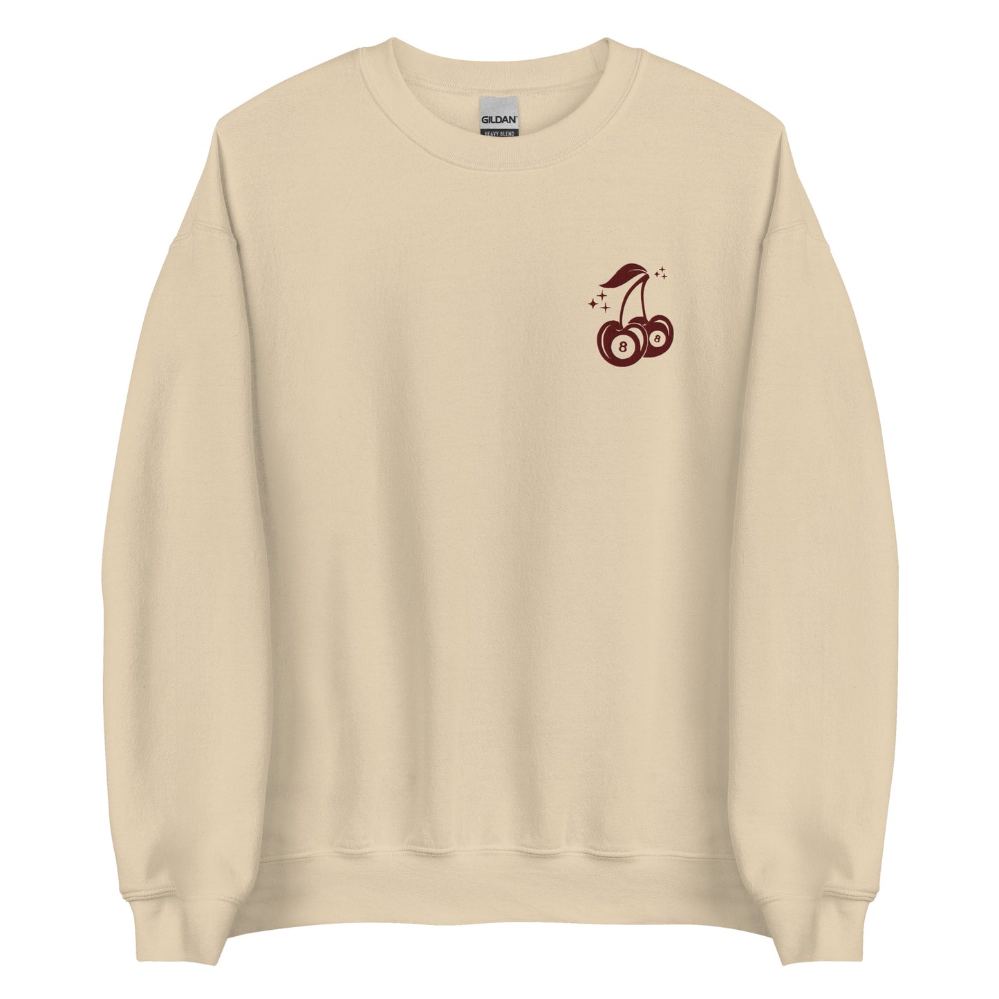 Embroidered Good Luck Cherries 8 BallUnisex Sweatshirt